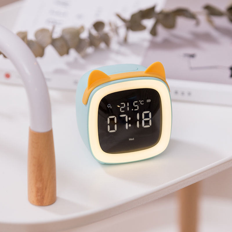 Cute Pet Digital Clock with Alarm Function