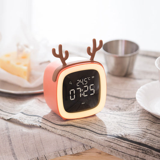 Cute Pet Digital Clock with Alarm Function
