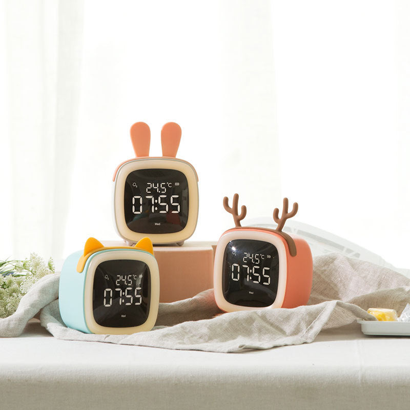 Cute Pet Digital Clock with Alarm Function